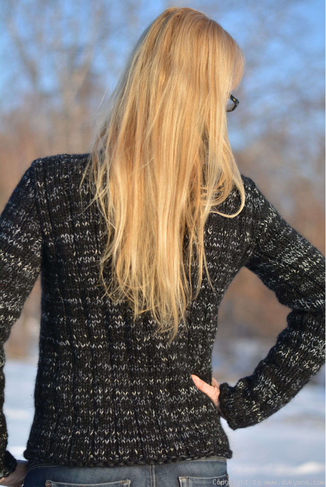 Angora blend sweater top